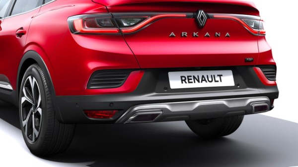 Renault Arkana E-Tech full hybrid - accessories - rear skid plate with twin exhaust pipe