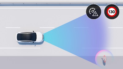 traffic sign recognition with speed alert - safety - Renault Arkana full hybrid E-Tech