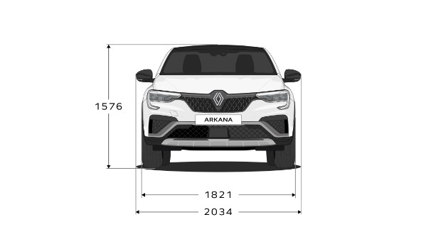 dimensions - modular design - Renault Arkana full hybrid E-Tech