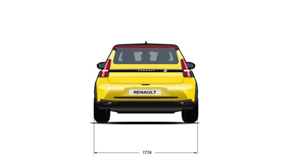 rear dimensions- Renault 5 E-Tech electric