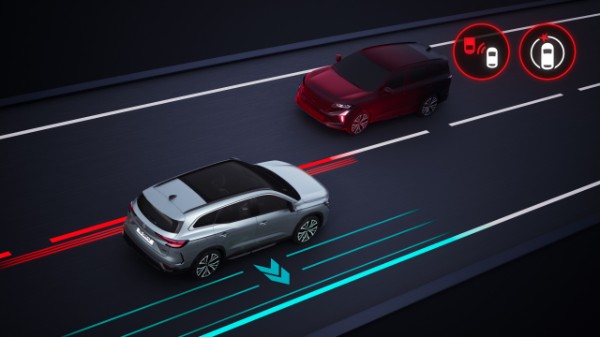 lane change warning - adas - Renault Espace E-Tech full hybrid
