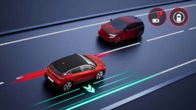 Renault Megane E-Tech electric - lane keeping assist