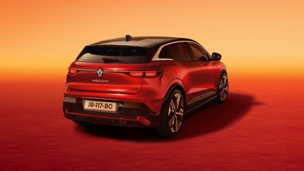 rear light band with 3D moiré effect - Renault Megane E-Tech electric