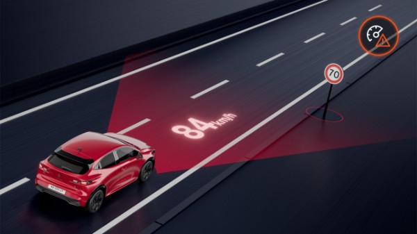 traffic sign recognition with speed alert - Renault Clio