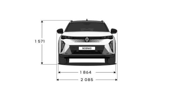 Front dimensions - Renault Scenic E-Tech electric