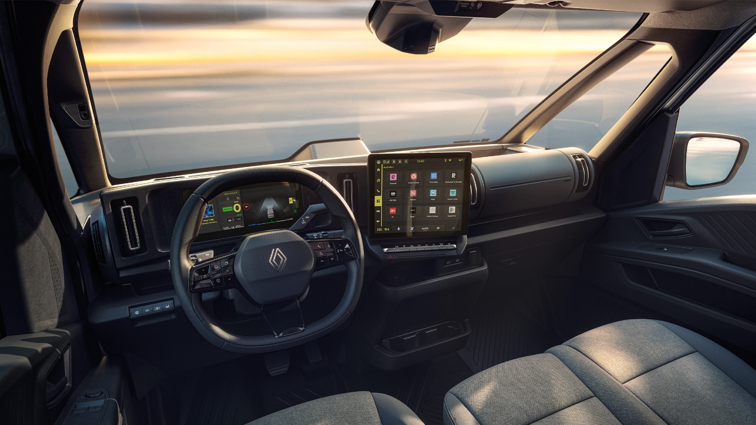 connected, ergonomic cockpit - new Renault Trafic Van E-Tech electric