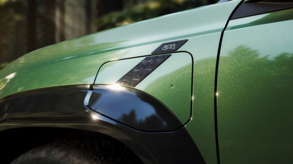 front-mounted charging hatch & unique customised decor